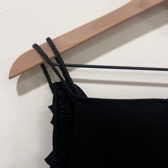 Free people Cha Cha Ponte Like A Dream Spaghetti Strap Embroidered Cutout Dress - Picture 8 of 11